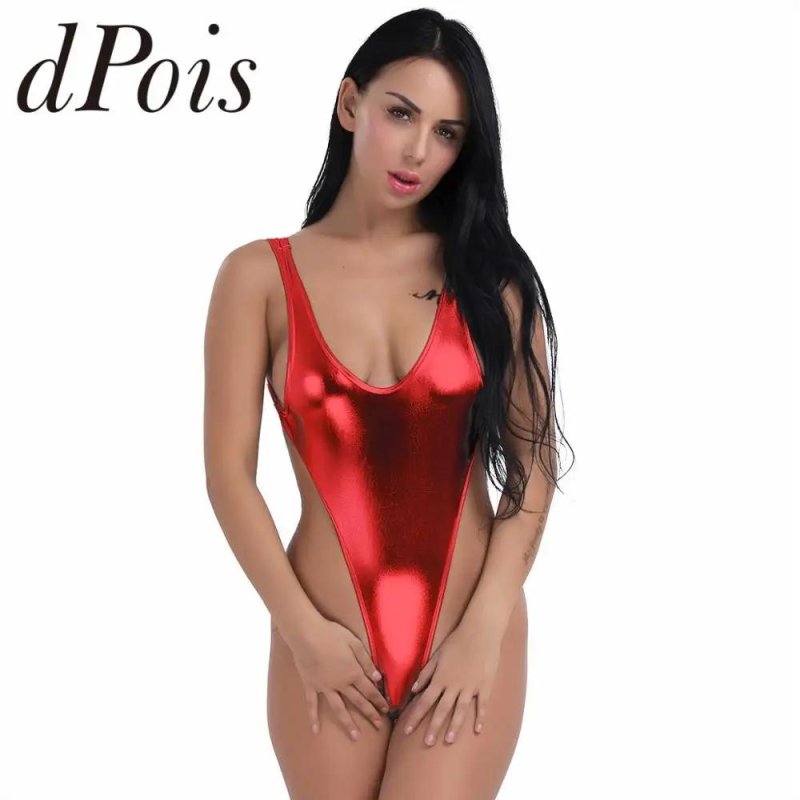 Эротическое боди с вырезом купальник