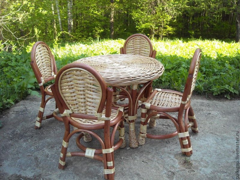 Плетёная мебель для дачи из лозы