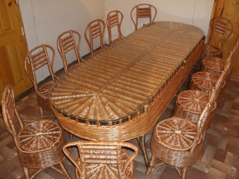 Плетёная мебель из лозы ивы