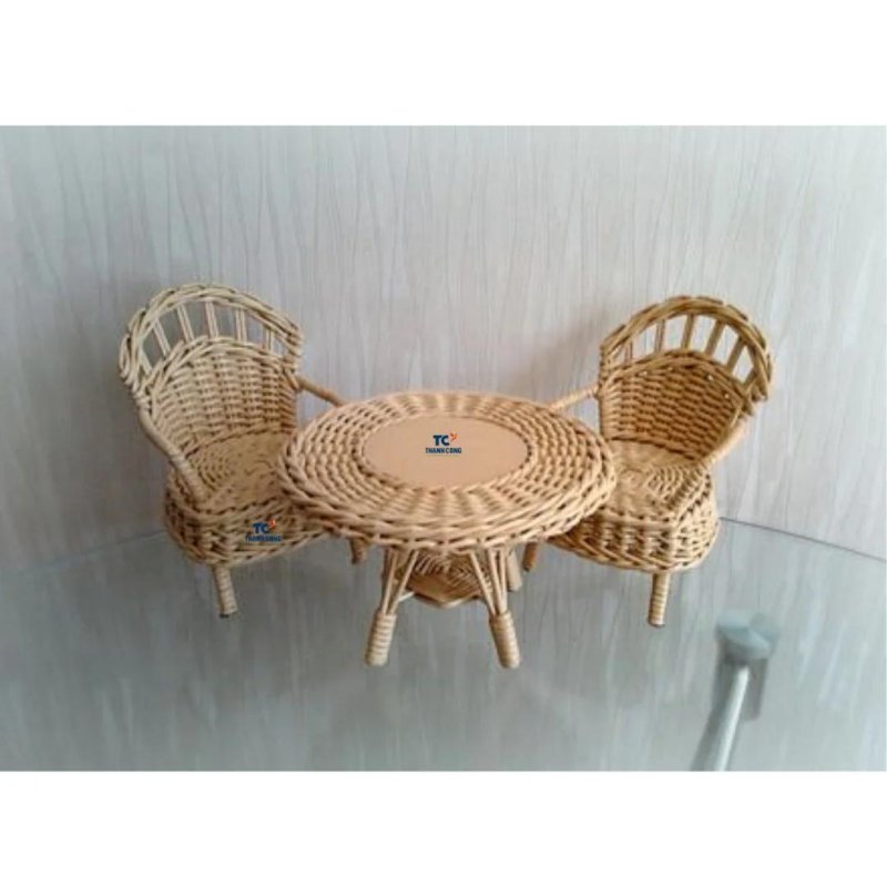 Плетёная мебель для кукол из бумажной лозы