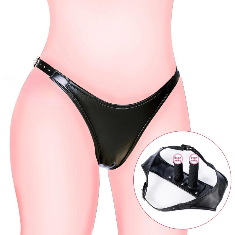 Кожаные трусики для страпона
