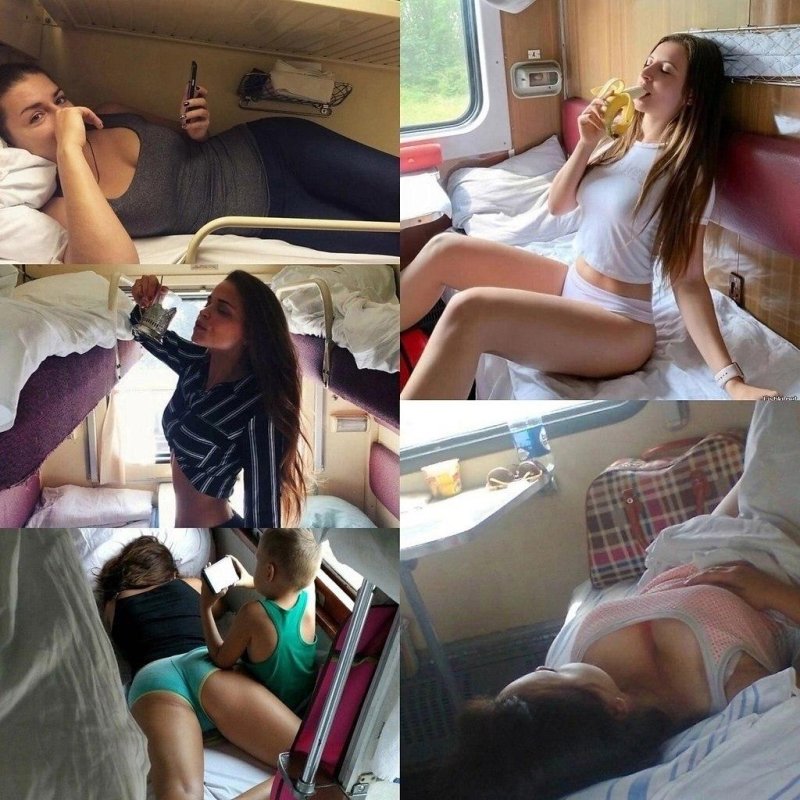 Девушки в поезде плацкарт