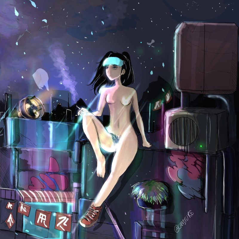 Девушка киберпанк