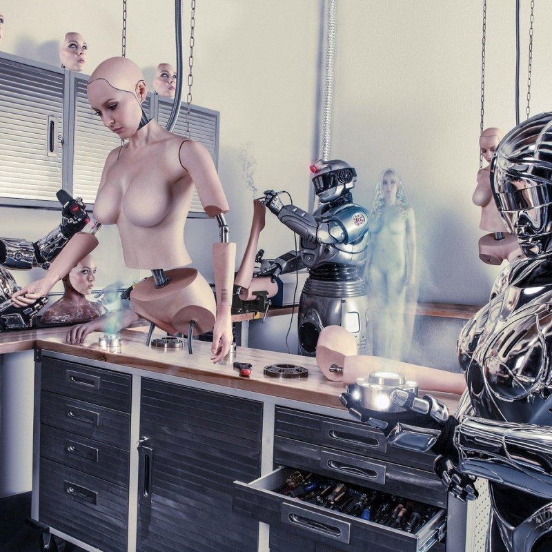 Девушка робот секс