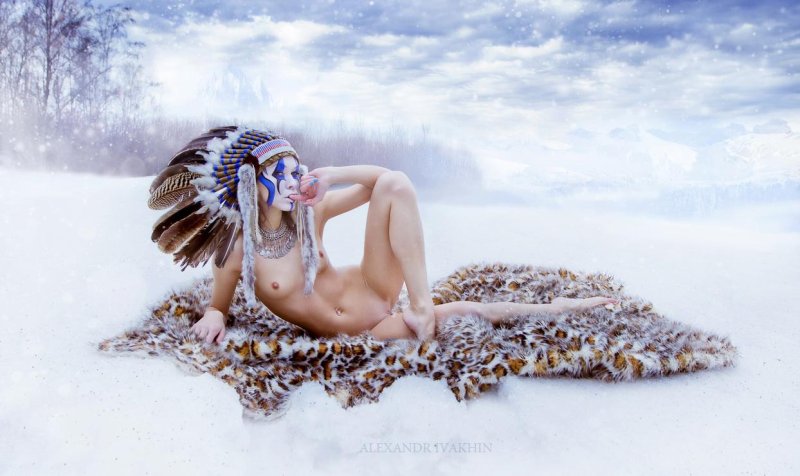 Голая девушка индеец