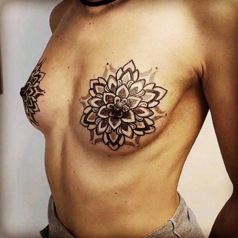 Тату мандала для девушек