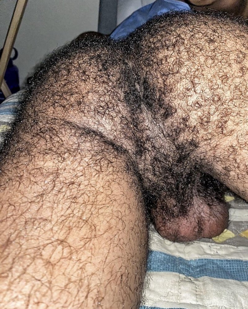 Мужская волосатая жопа