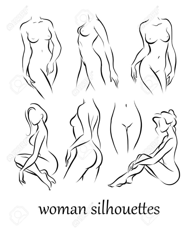 Эротический силуэт девушки