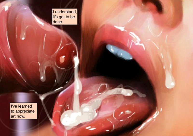 Девушка со спермой на губах