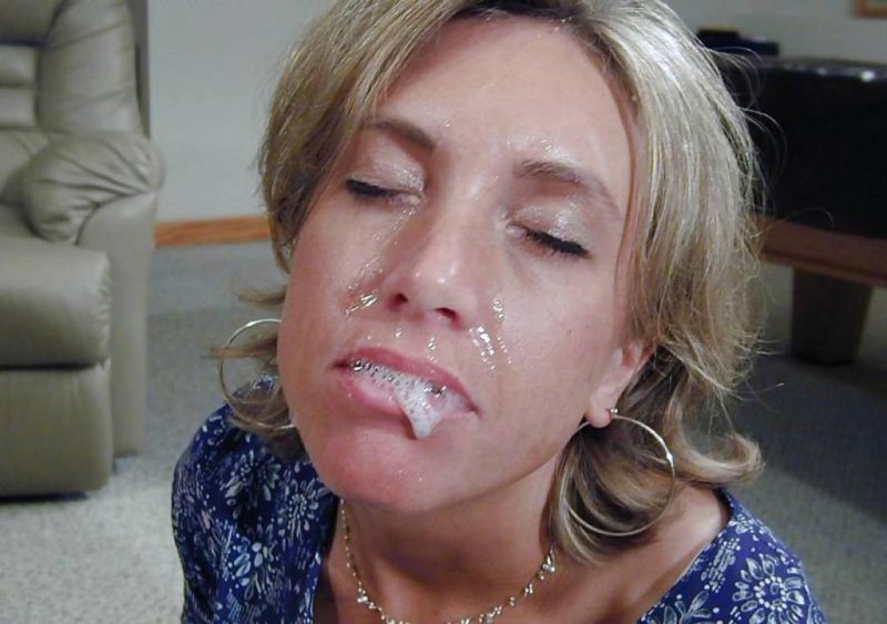 Кончил на лицо зрелой