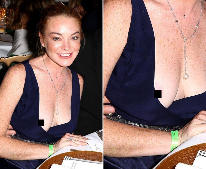 Линдсей лохан nipple slip