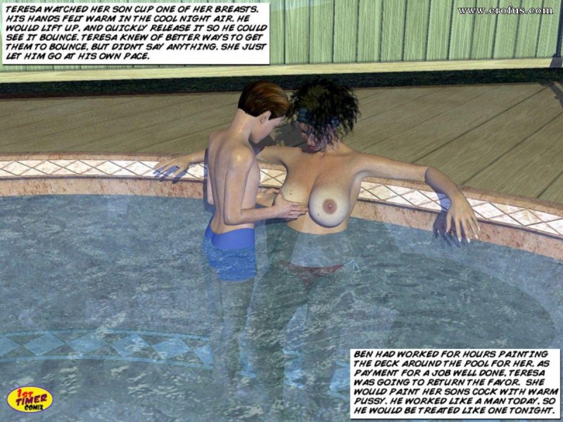 Сын и мать в бассейне инцест