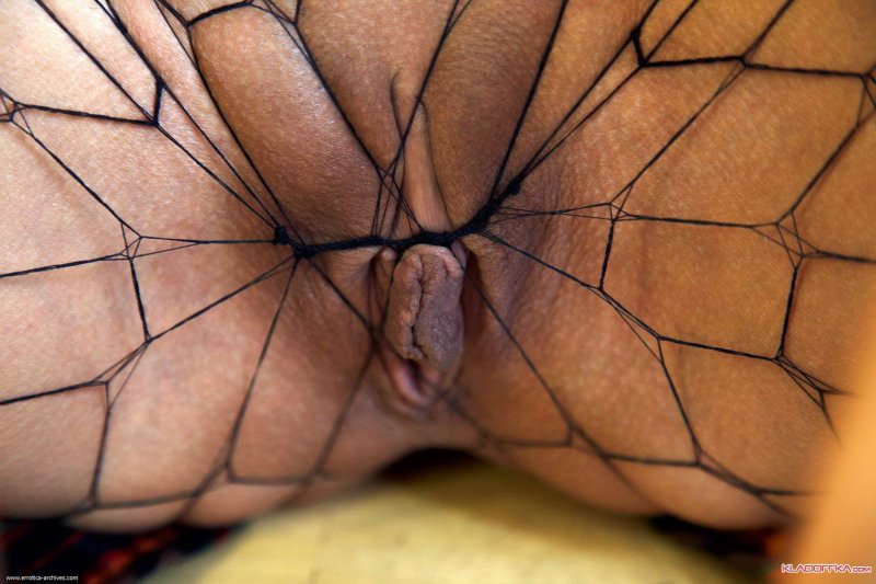 Вагина в сетчатых колготках