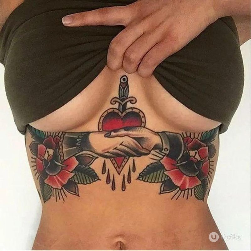 Татуировки для девушек на животе