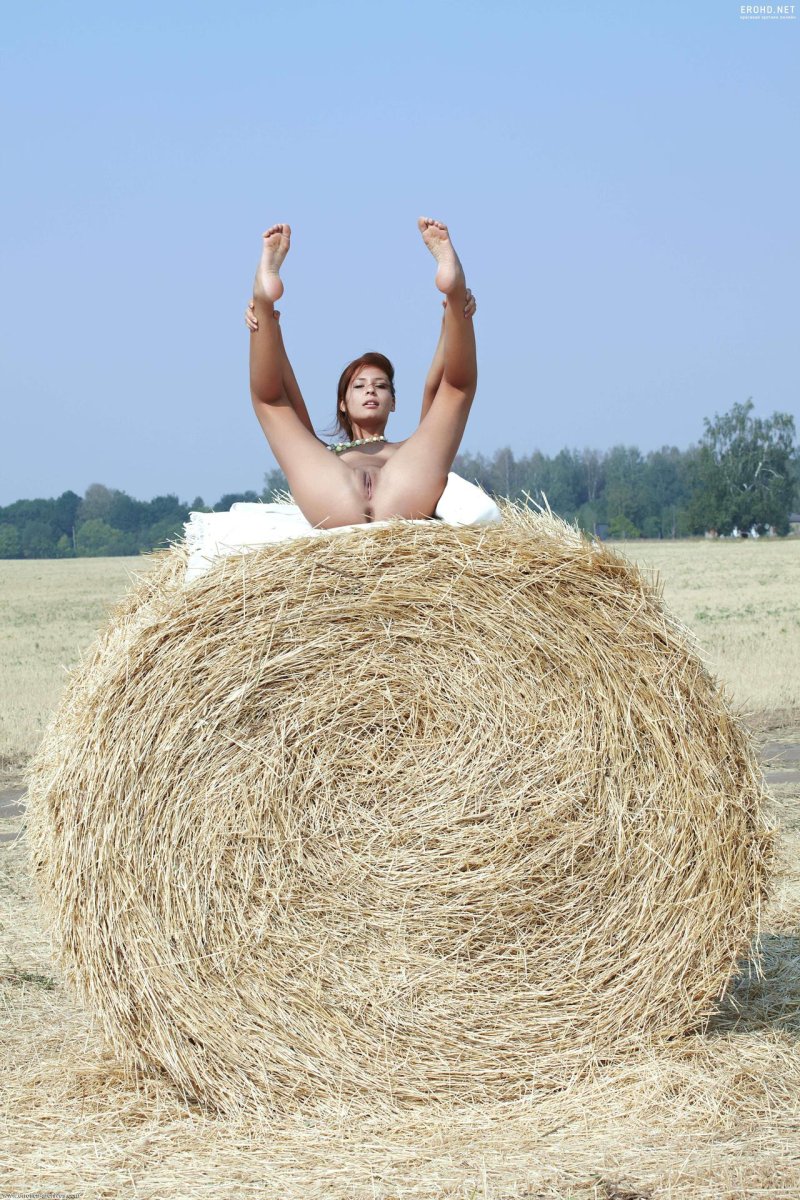 Голые женщины в стогу сена