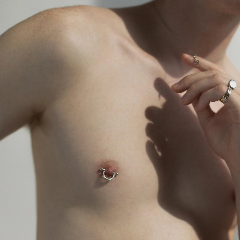 Вытянутые соски пирсинг