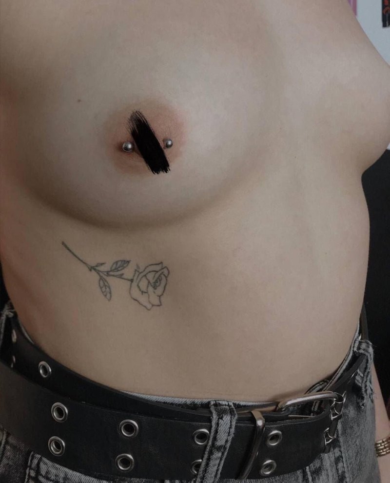 Пирсинг сосков у девушек