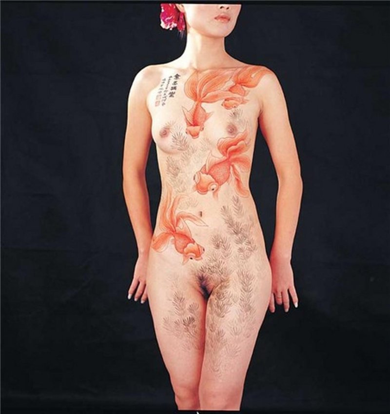 Японский Эротический боди-арт