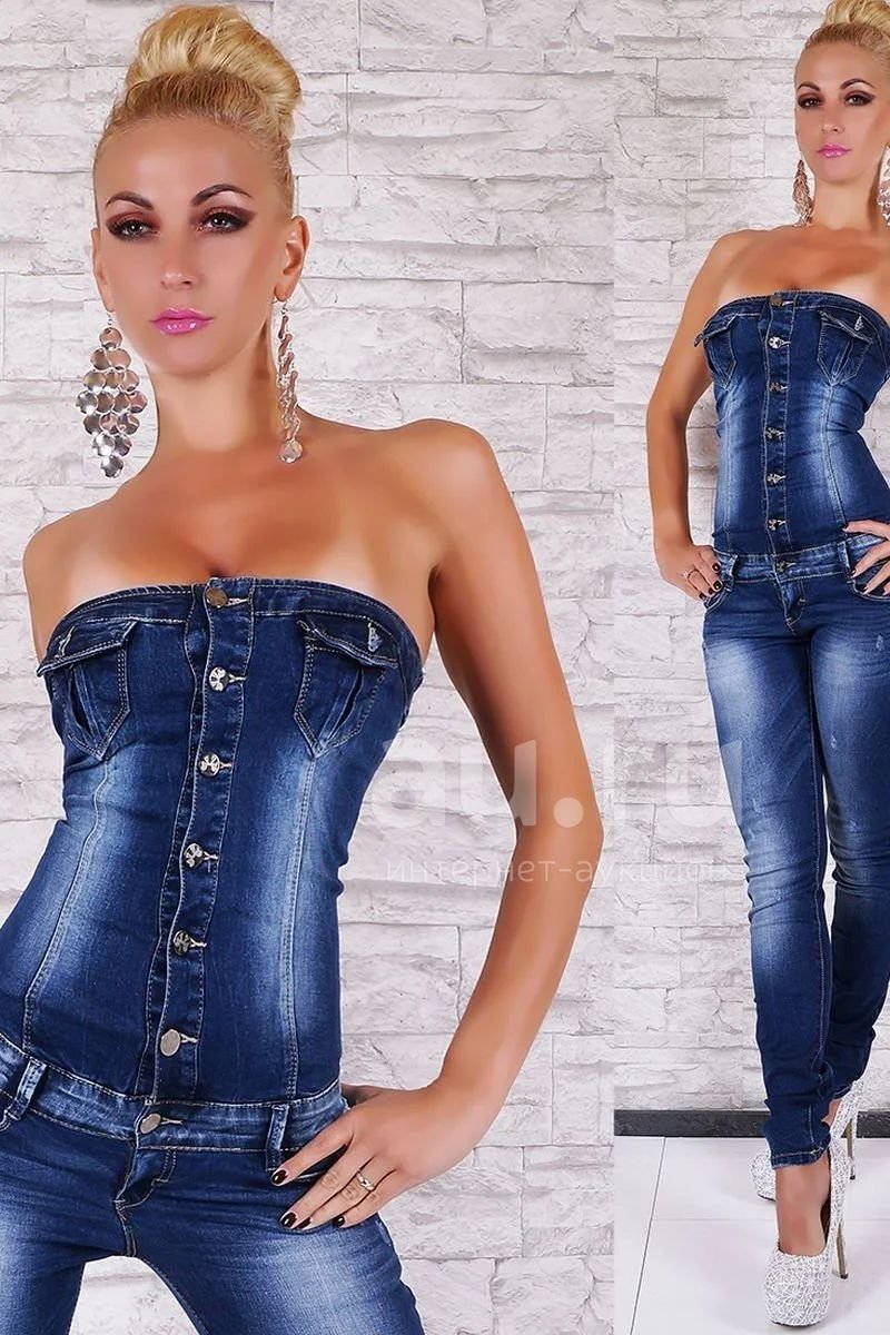 Джинсы с корсетом
