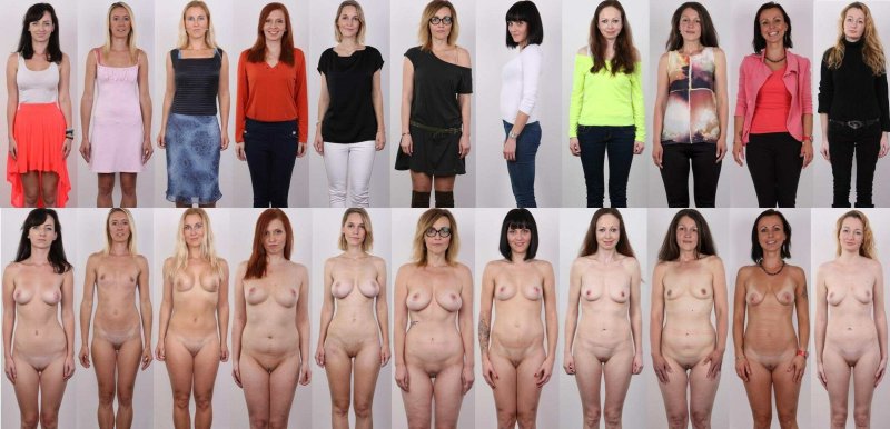 Девушки одетые и раздетые