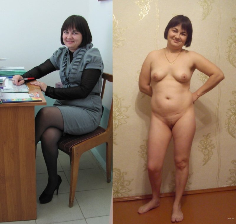 Женщины в возрасте одетые и раздетые