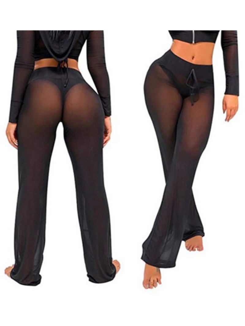 Широкие прозрачные штаны