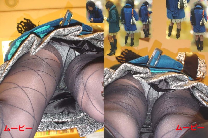 Трусики под юбкой в колготках